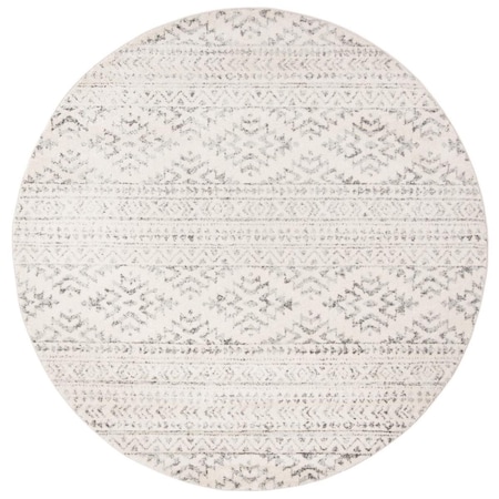 Safavieh 9 x 9 ft. Tulum Power Loomed Round Area Rug; Ivory & Grey TUL272A-9R